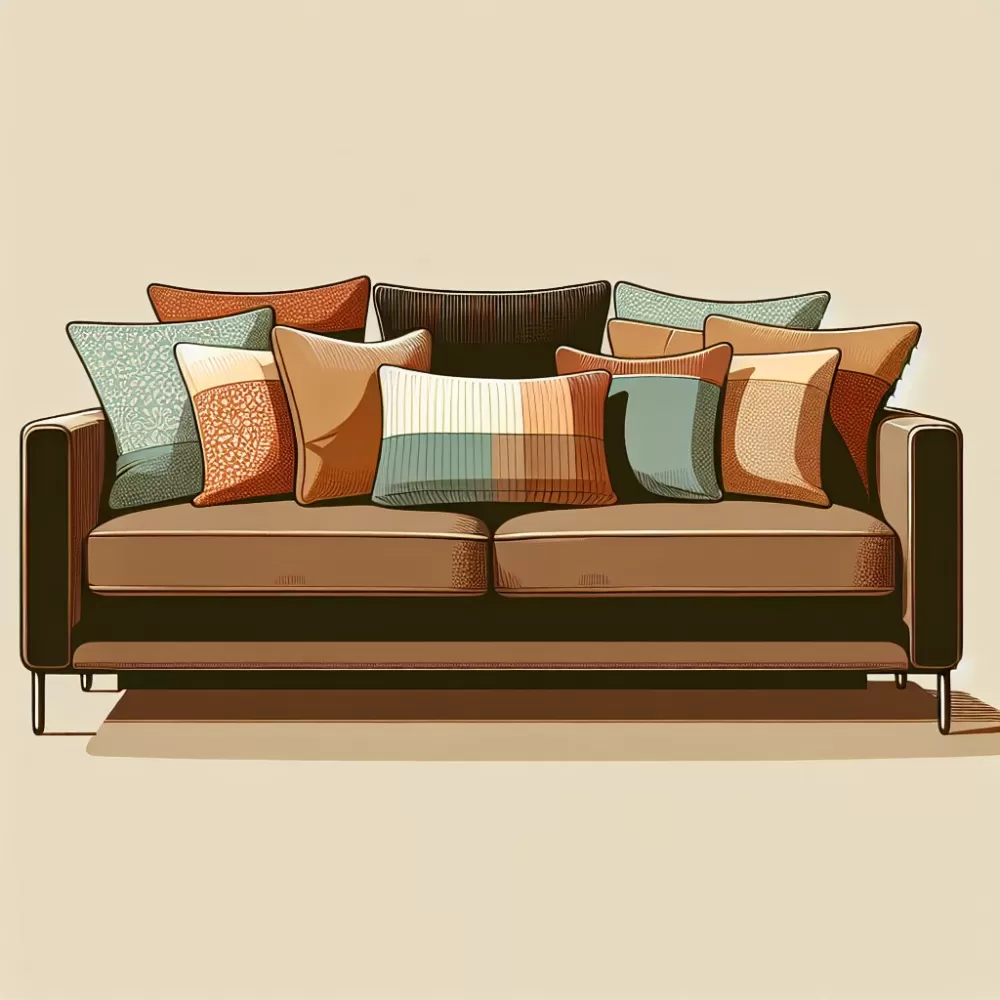 brązowa sofa jakie poduszki