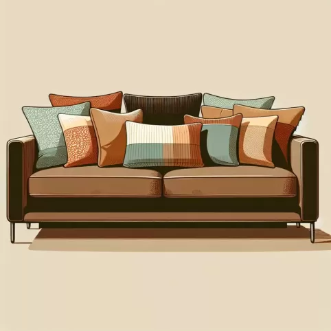 brązowa sofa jakie poduszki
